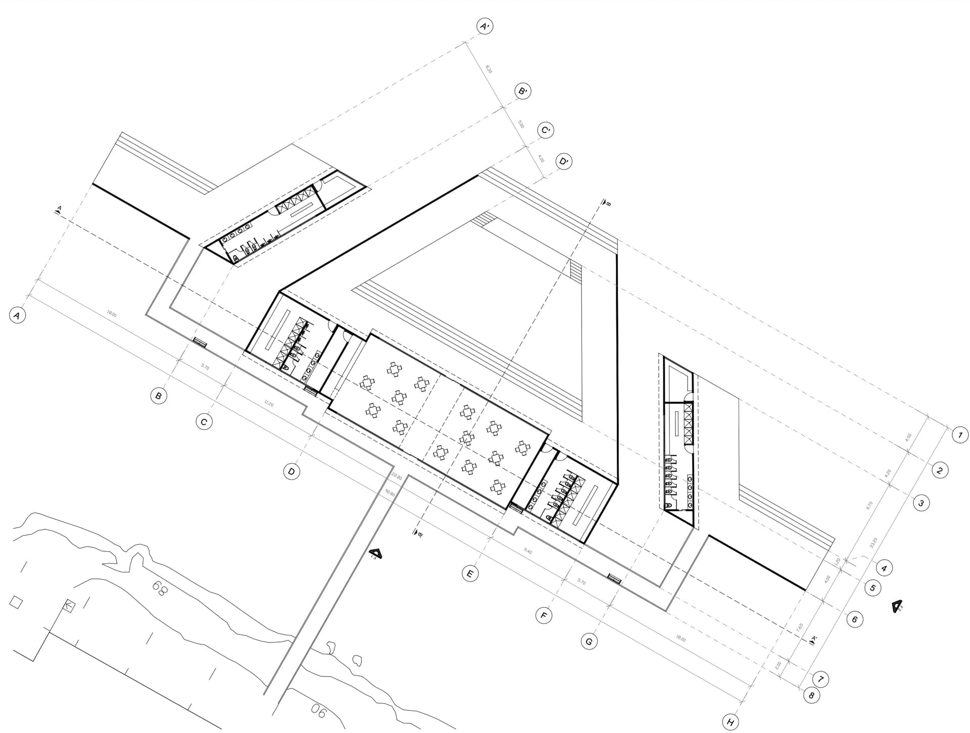 Architectural plan of the Kallbadhus