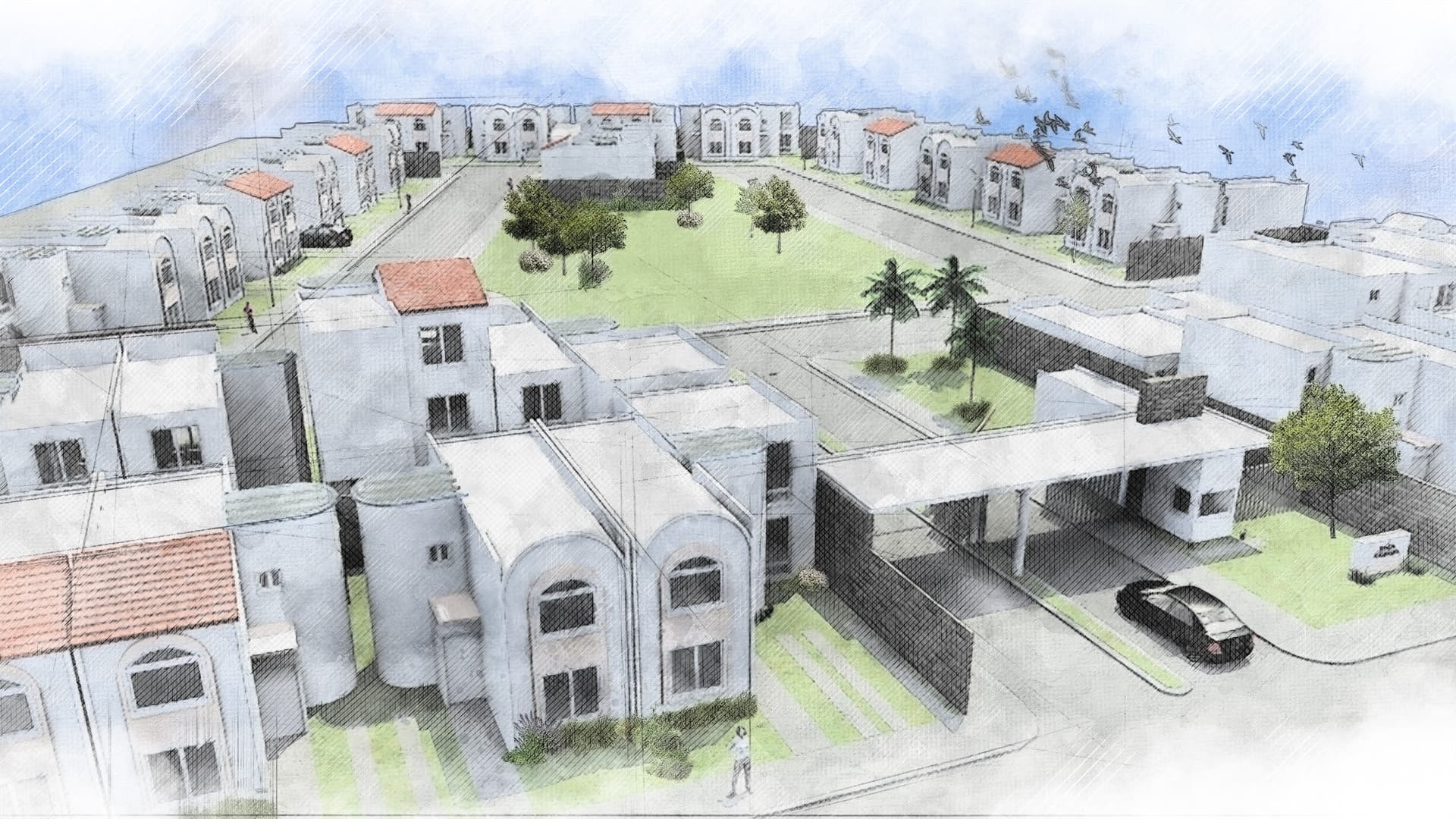 Architectural rendering of the Mision del Parque Project