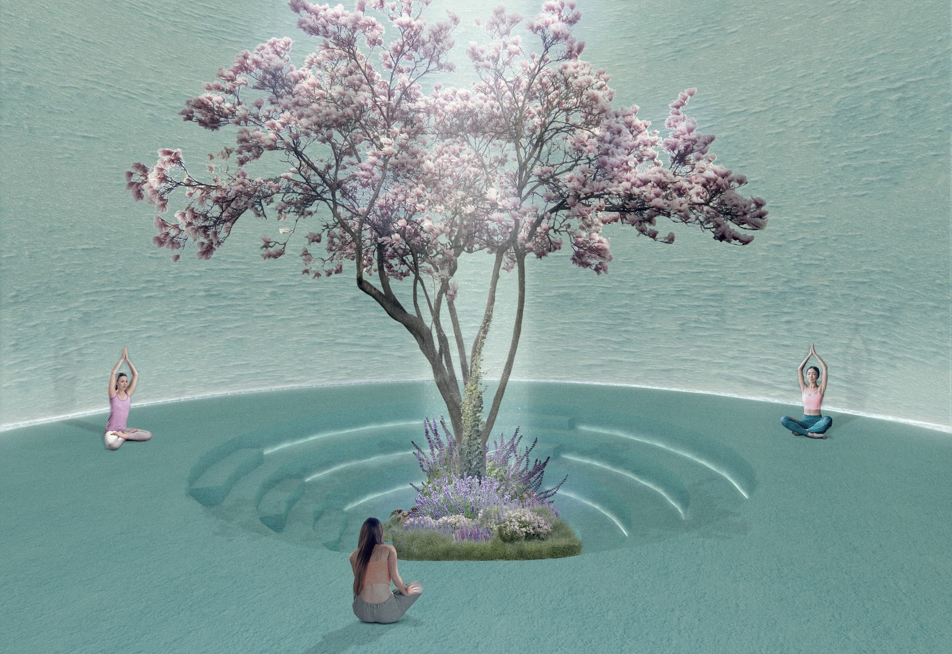 Architectural rendering of the MoonTime sanctuary