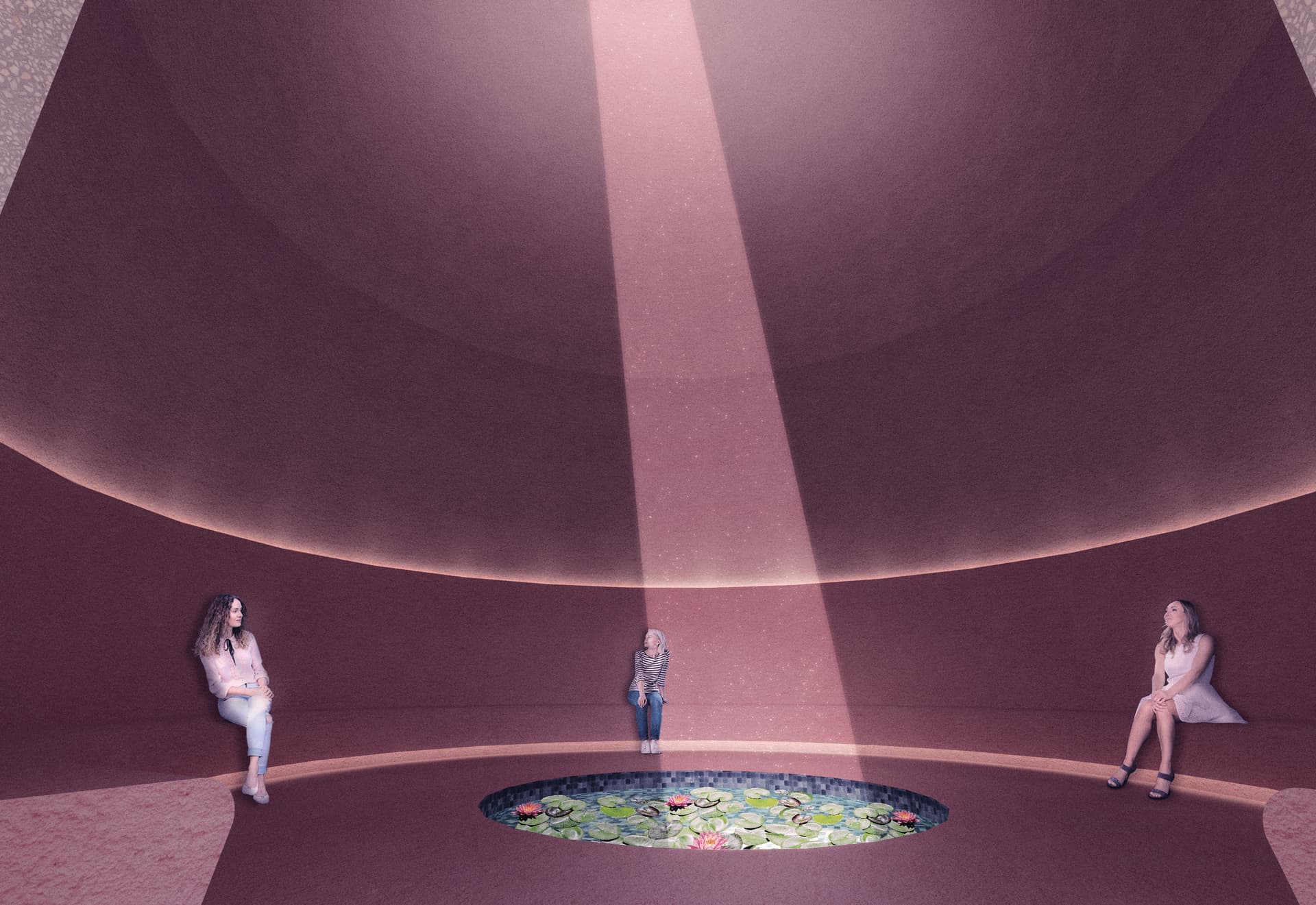Architectural rendering of the MoonTime sanctuary