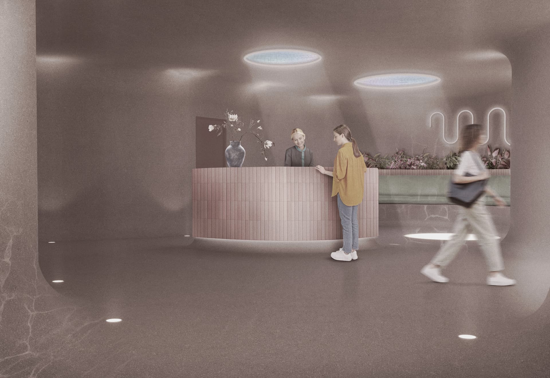 Architectural rendering of the MoonTime sanctuary