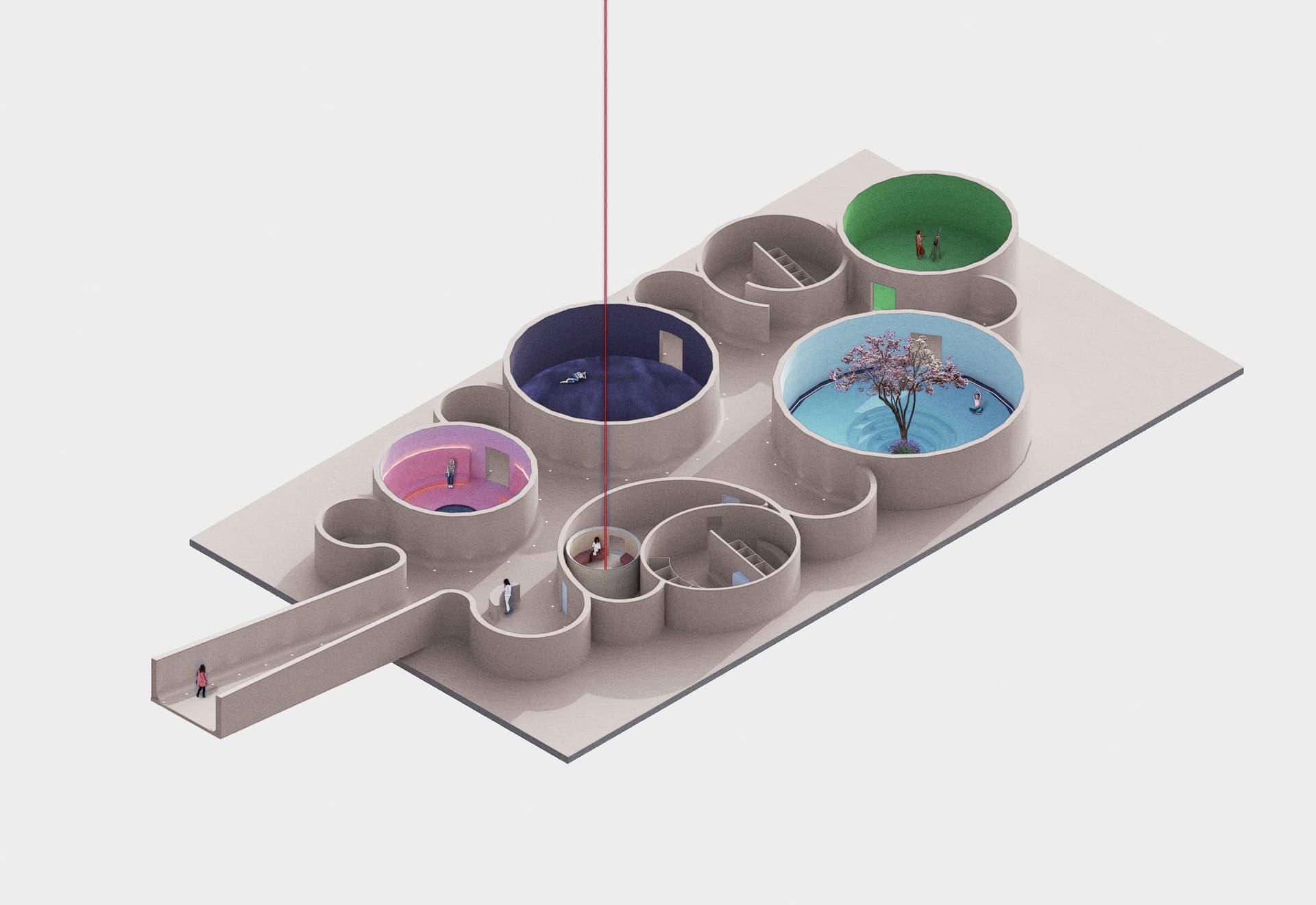 Architectural rendering of the MoonTime sanctuary