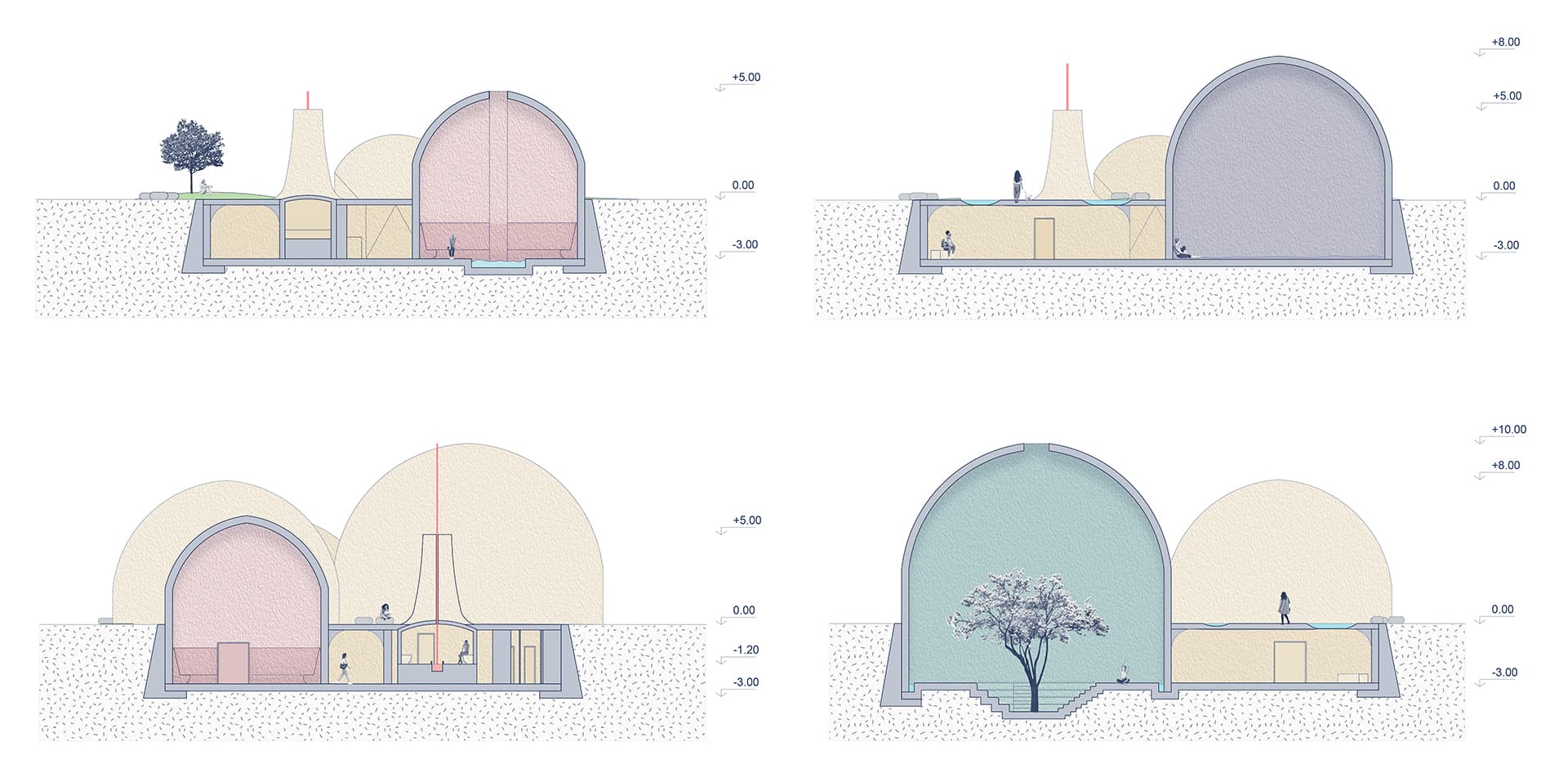 Architectural rendering of the MoonTime sanctuary