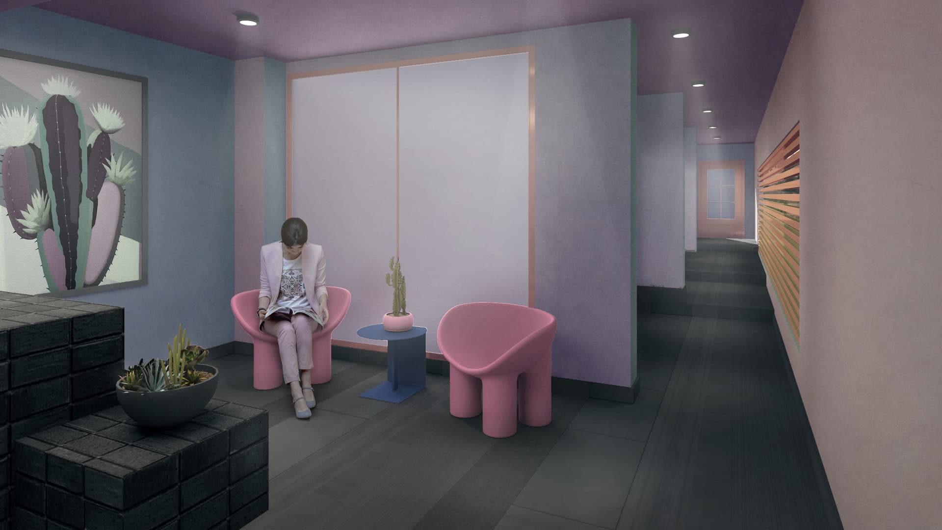 Architectural rendering of the Reception