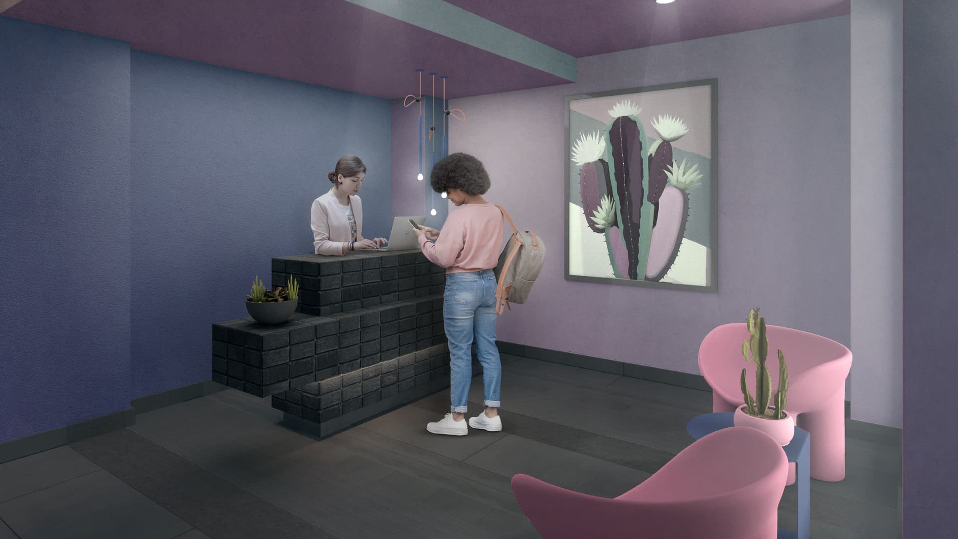 Architectural rendering of the Reception