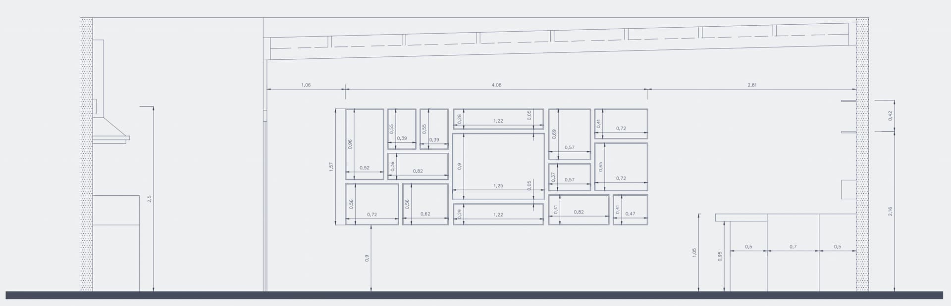 Architectural plan of the Siracusa Bar