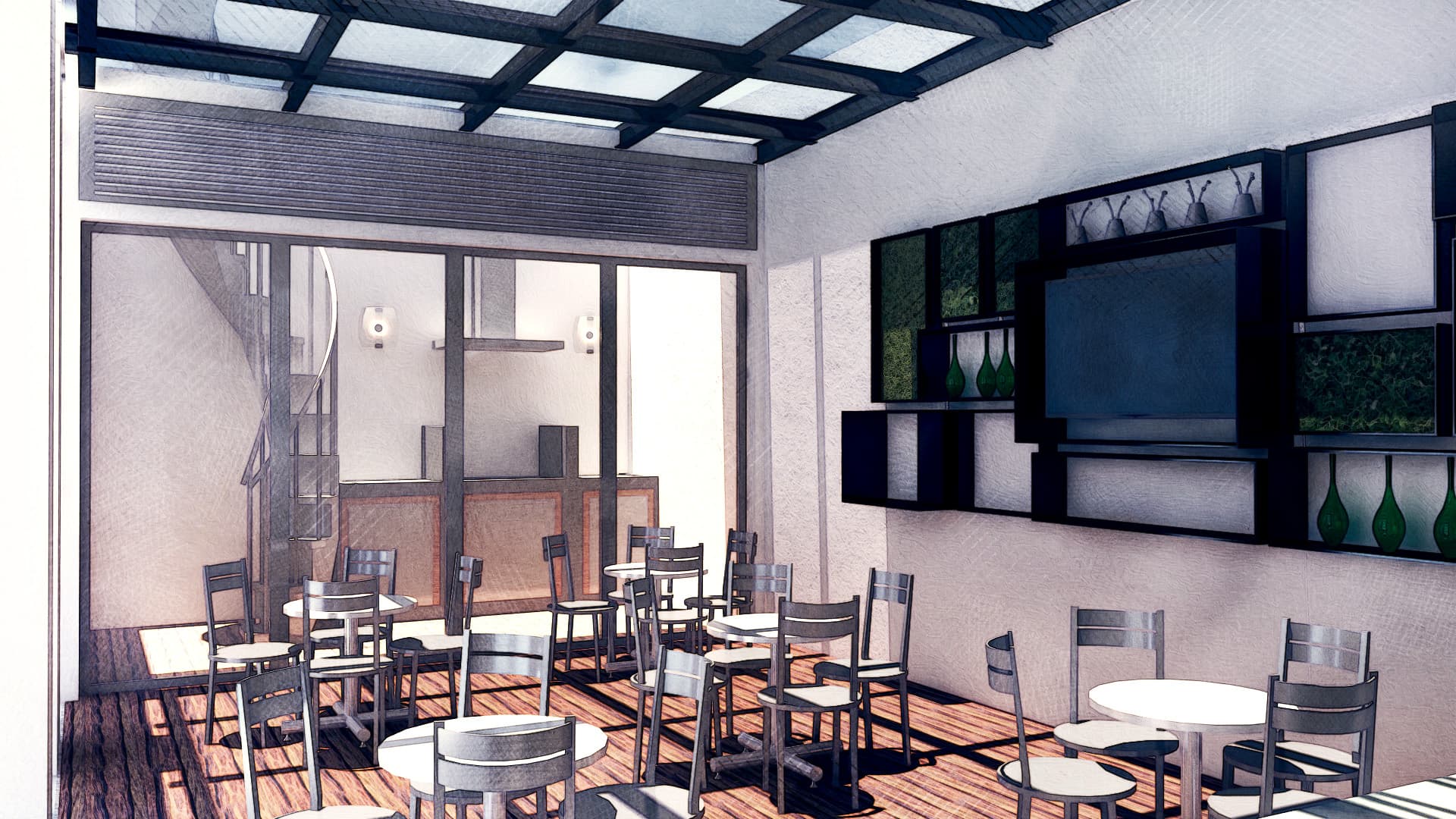 Architectural rendering of the Siracusa Bar